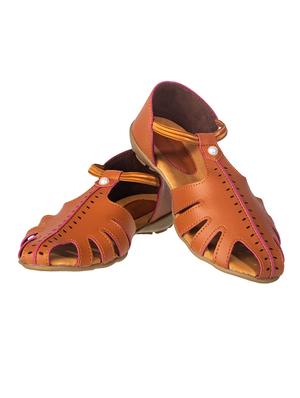 tan synthetic slip on sandals - 17140272 - Standard Image - 4