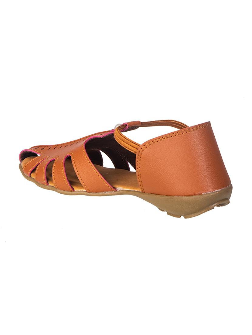 tan synthetic slip on sandals - 17140272 - Zoom Image - 3