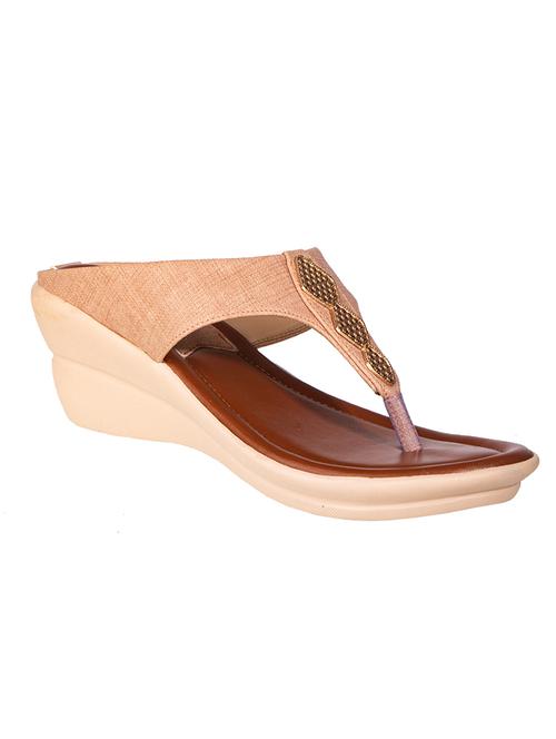 pink synthetic slip on sandals - 17140326 - Standard Image - 1
