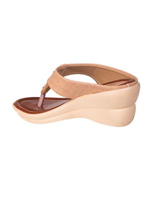 pink synthetic slip on sandals - 17140326 - Standard Image - 4