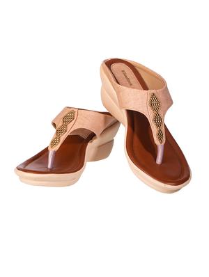 pink synthetic slip on sandals - 17140326 - Standard Image - 5