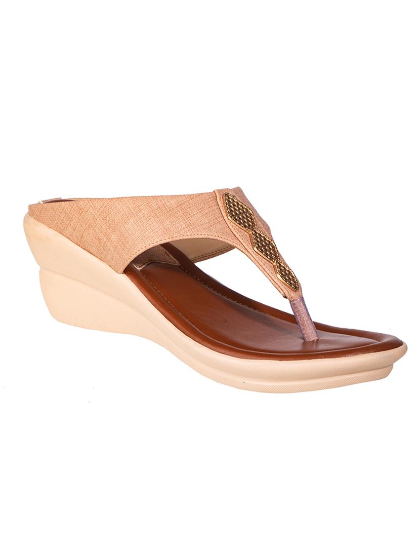 pink synthetic slip on sandals - 17140326 - Zoom Image - 1