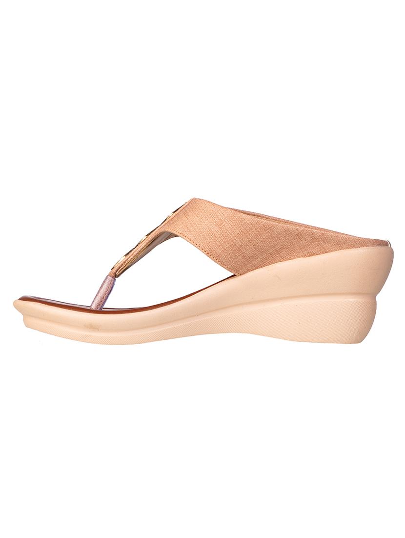 pink synthetic slip on sandals - 17140326 - Zoom Image - 3