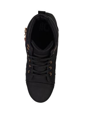 black synthetic laceup sneakers - 17140337 - Standard Image - 5
