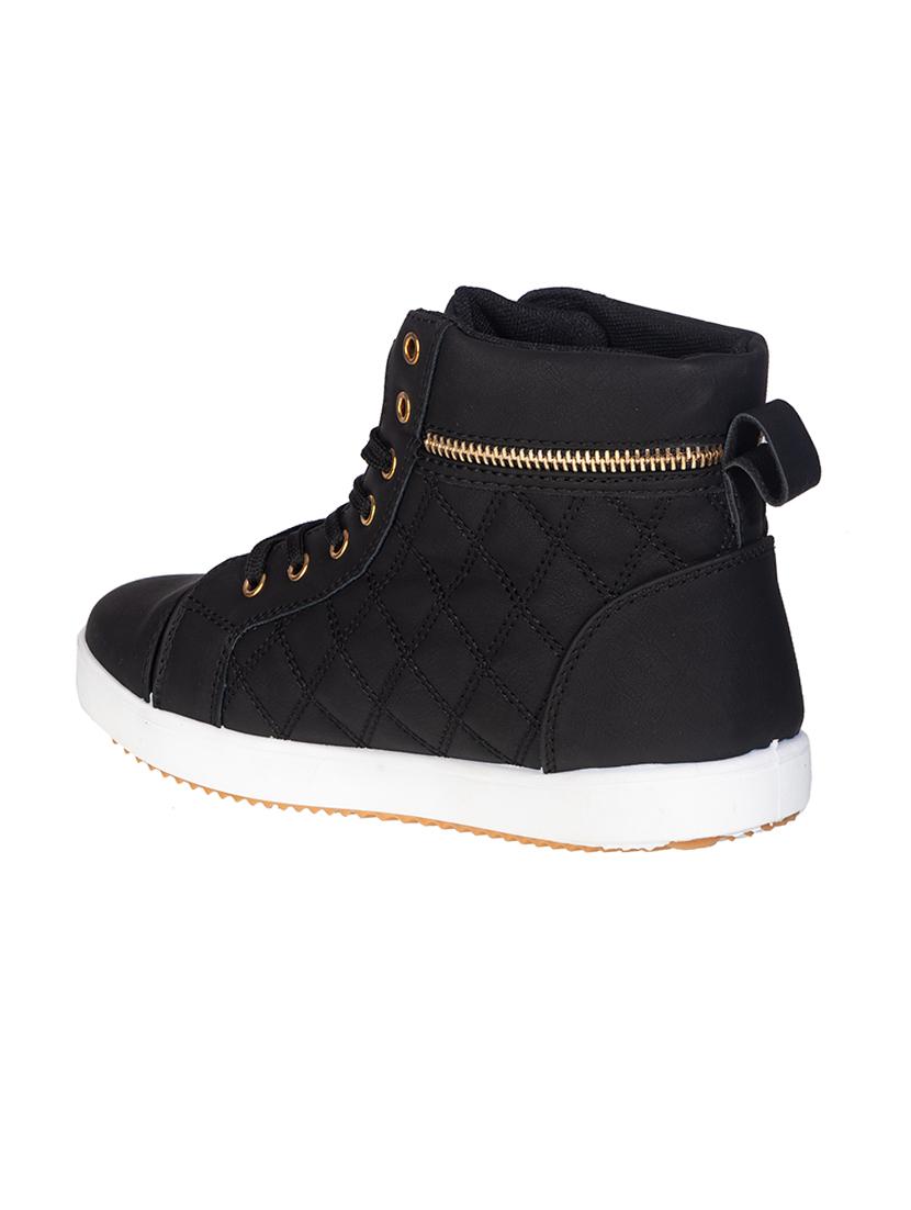 black synthetic laceup sneakers - 17140337 - Zoom Image - 3