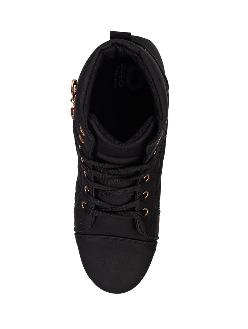 black synthetic laceup sneakers - 17140337 - Zoom Image - 5