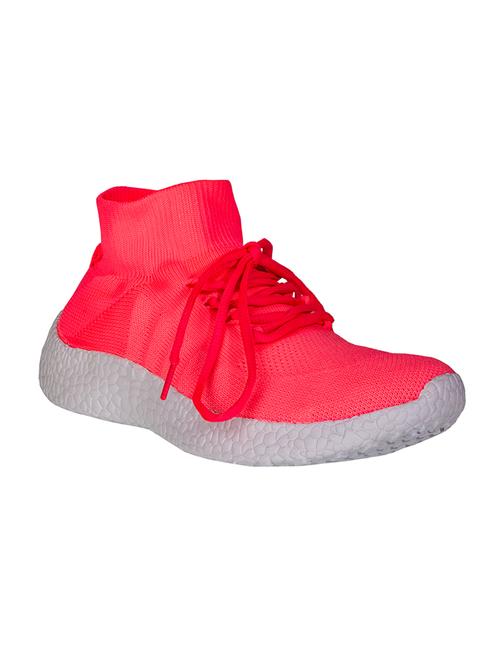 pink fabric laceup sneakers - 17140340 - Very Small Image - 1
