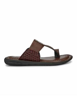 brown toe separator slippers - 17140515 - Standard Image - 2