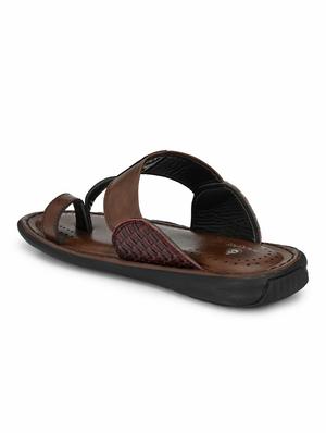 brown toe separator slippers - 17140515 - Standard Image - 3