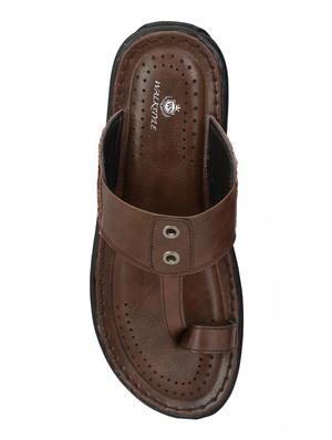 brown toe separator slippers - 17140515 - Standard Image - 4