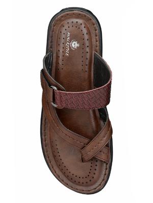 brown toe separator slippers - 17140521 - Standard Image - 4