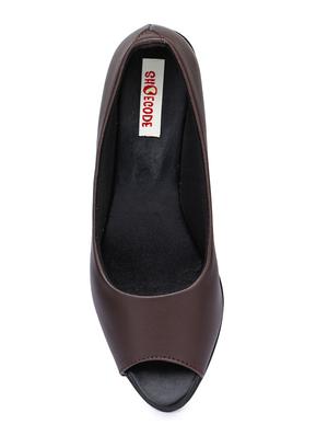 brown leatherette ballerina - 17140717 - Standard Image - 4