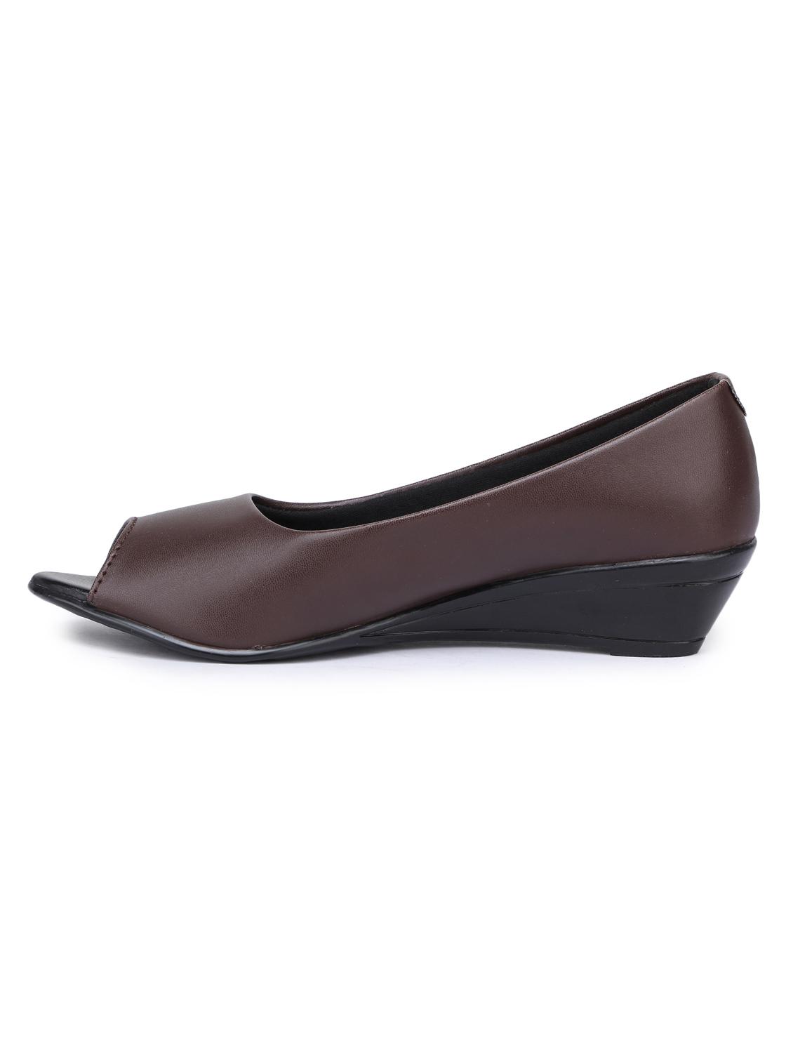 brown leatherette ballerina - 17140717 - Zoom Image - 2