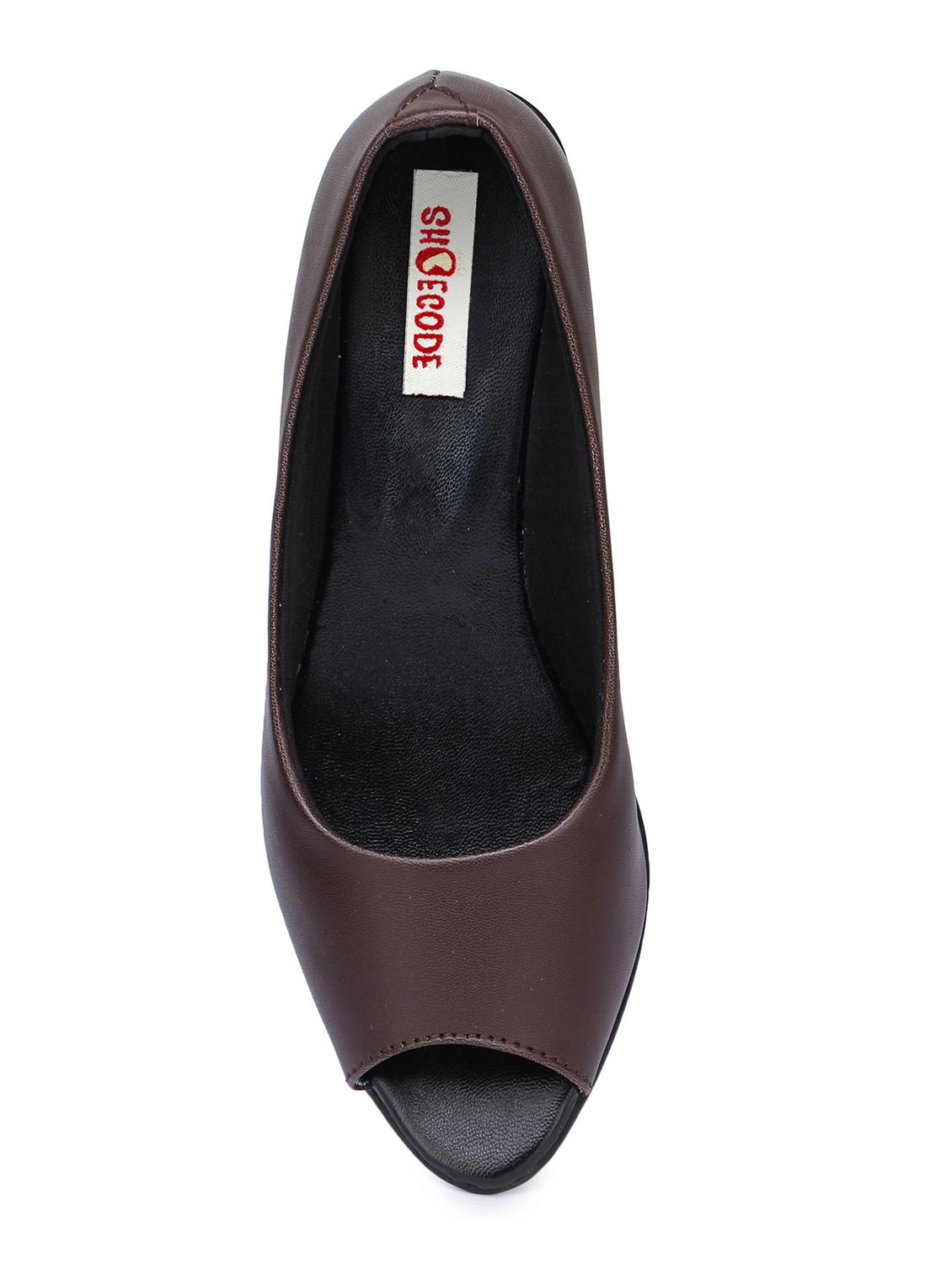brown leatherette ballerina - 17140717 - Zoom Image - 4