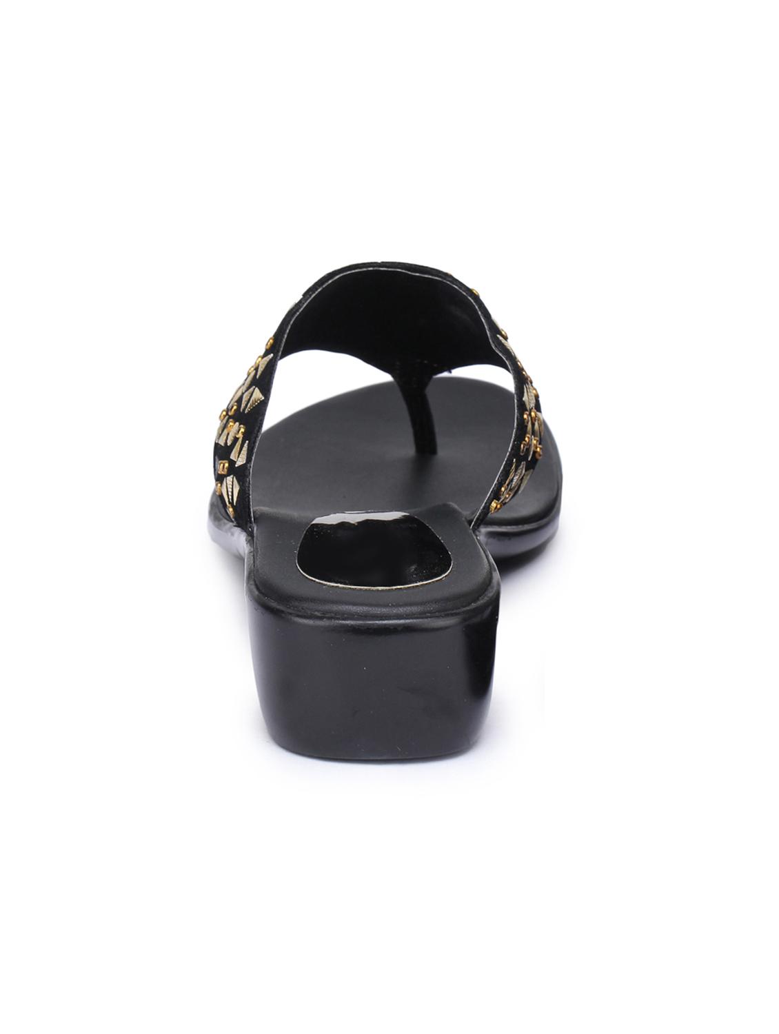 black synthetic slip on sandals - 17140731 - Zoom Image - 3