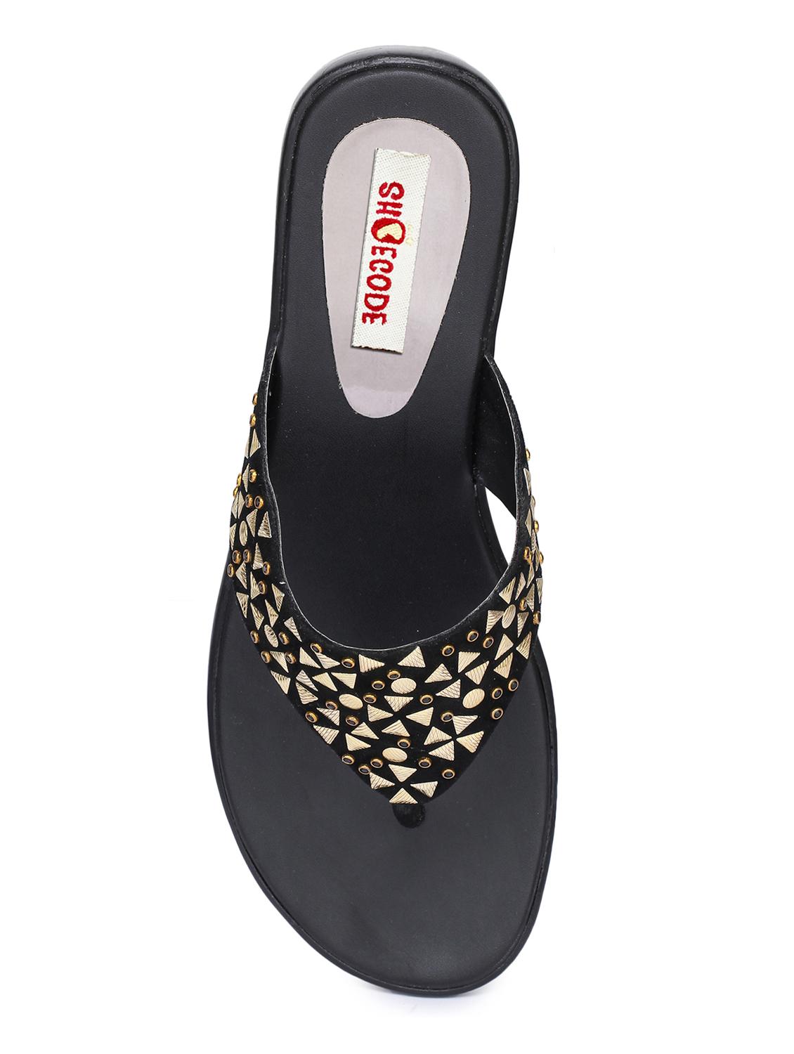 black synthetic slip on sandals - 17140731 - Zoom Image - 4