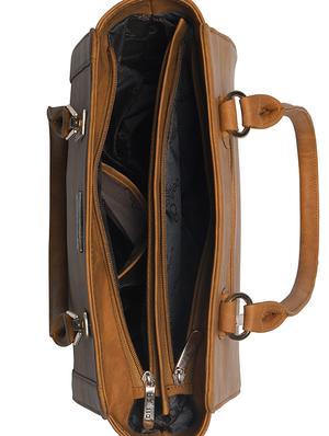 yellow leatherette (pu) regular handbag - 17140757 - Standard Image - 3