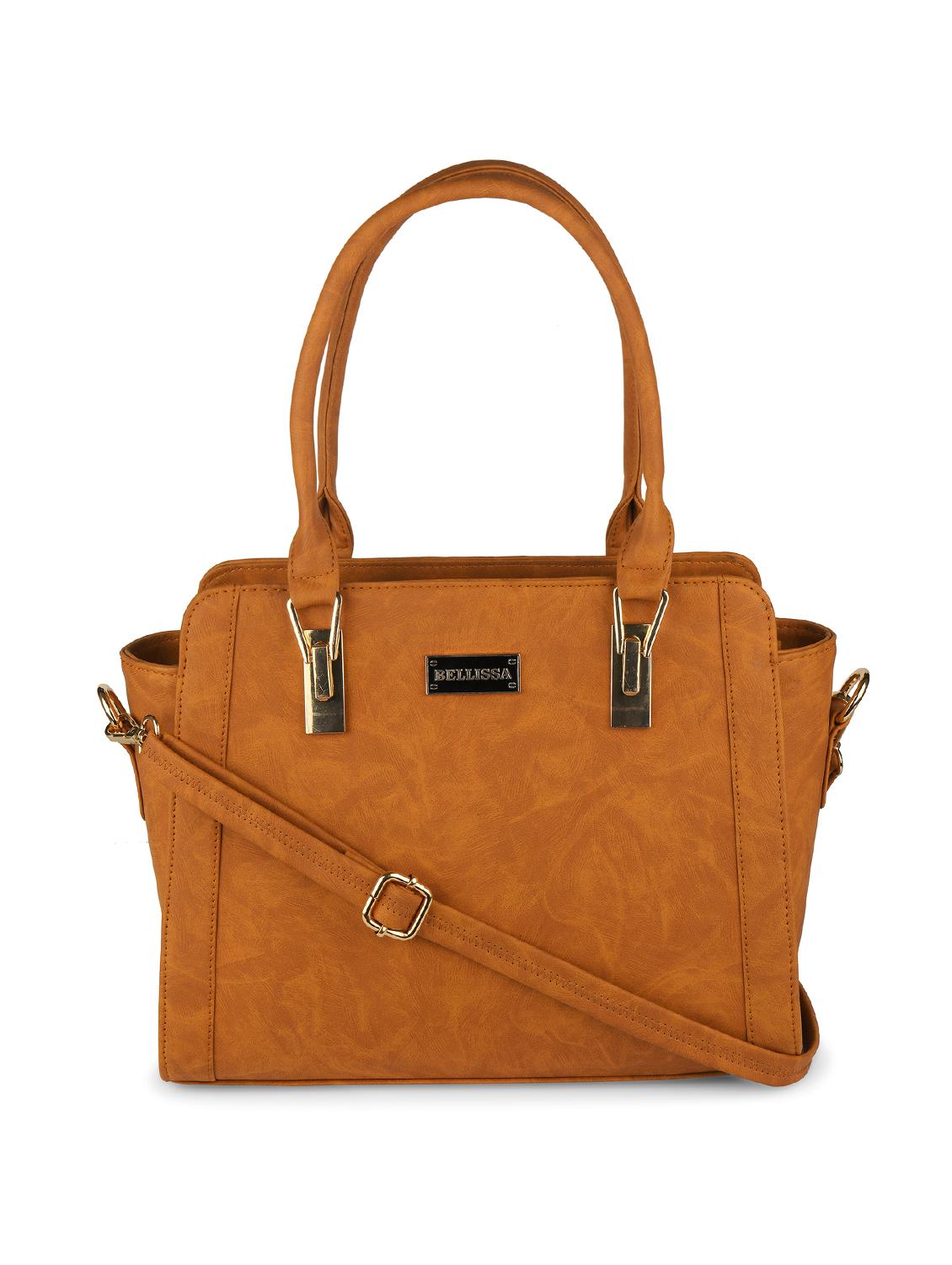 yellow leatherette (pu) regular handbag - 17140757 - Zoom Image - 1