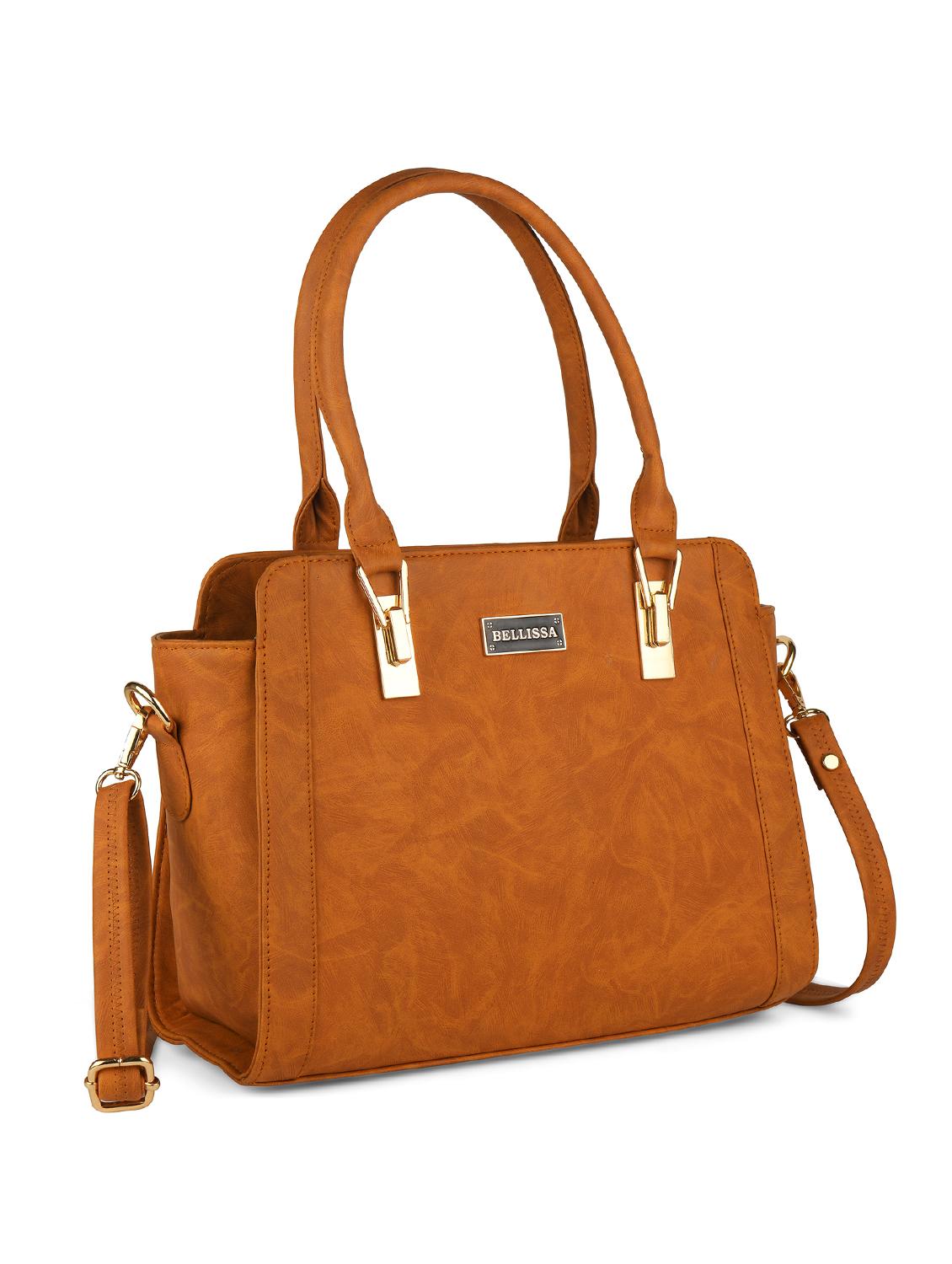 yellow leatherette (pu) regular handbag - 17140757 - Zoom Image - 5
