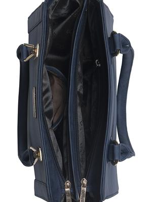 blue leatherette (pu) regular handbag - 17140759 - Standard Image - 3