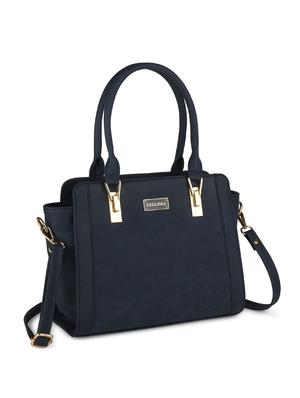 blue leatherette (pu) regular handbag - 17140759 - Standard Image - 5