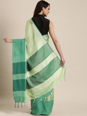 pastel woven saree with blouse - 17140855 - Standard Image - 2