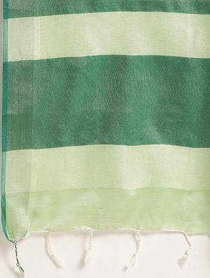 pastel woven saree with blouse - 17140855 - Standard Image - 5