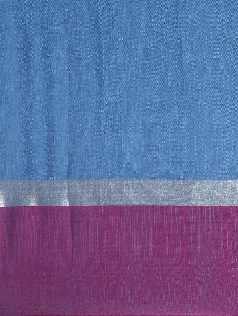 bordered woven saree with blouse - 17140857 - Zoom Image - 5