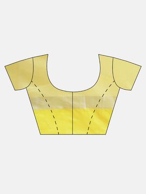 solid woven saree with blouse - 17140858 - Standard Image - 3