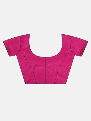 embellished solid saree with blouse - 17140874 - Standard Image - 3