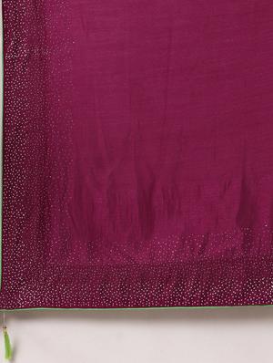 embellished solid saree with blouse - 17140879 - Standard Image - 4