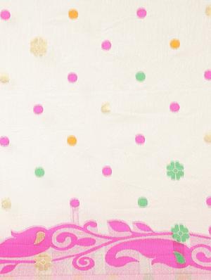 self design jamdani saree with blouse - 17140908 - Standard Image - 5