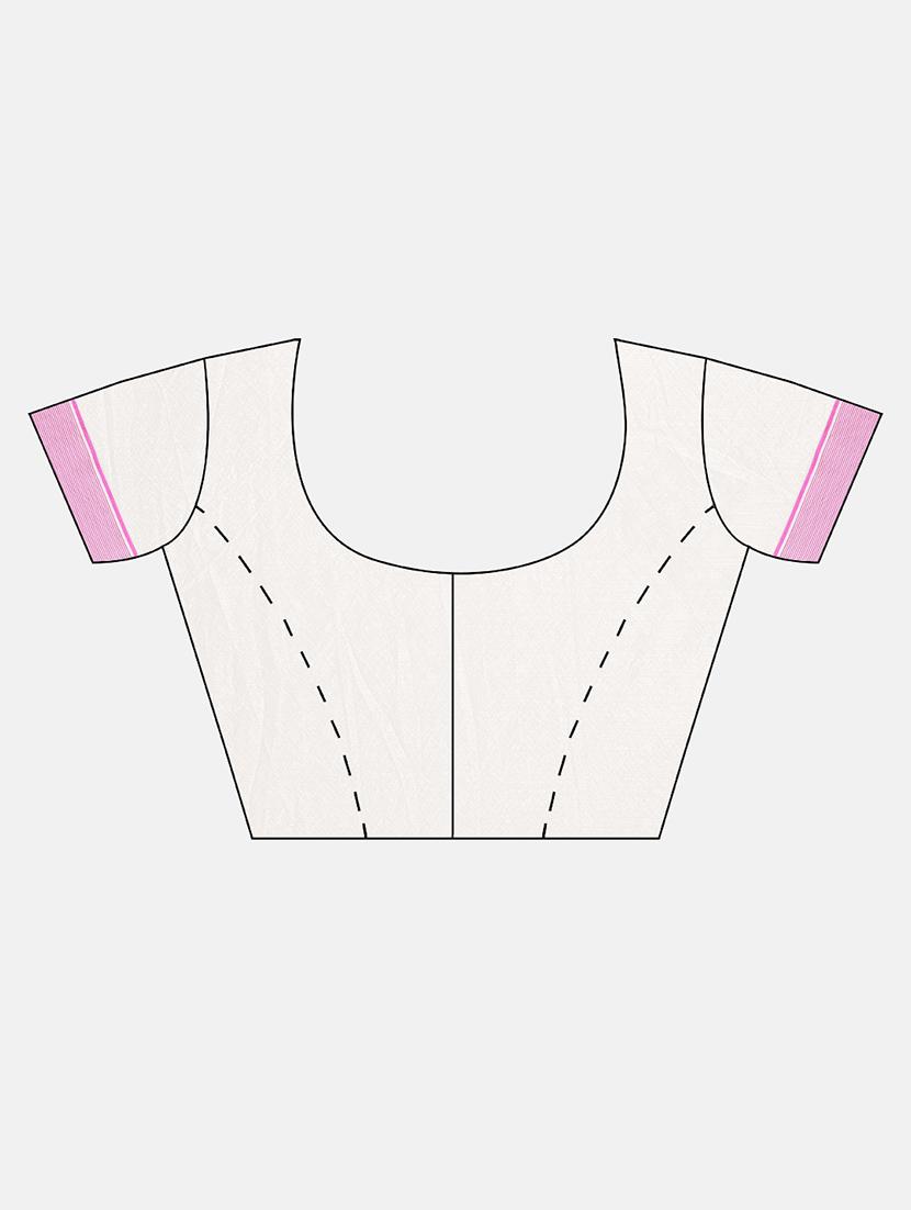 self design jamdani saree with blouse - 17140908 - Zoom Image - 3