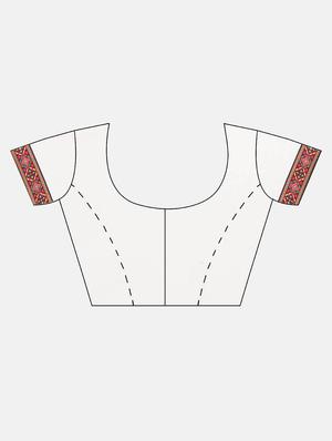 printed half & half saree with blouse - 17140916 - Standard Image - 3