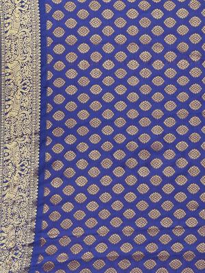 self design kanjivaram saree with blouse - 17140919 - Standard Image - 4