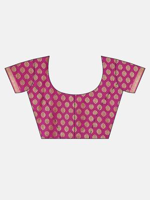 self design kanjivaram saree with blouse - 17140923 - Standard Image - 3