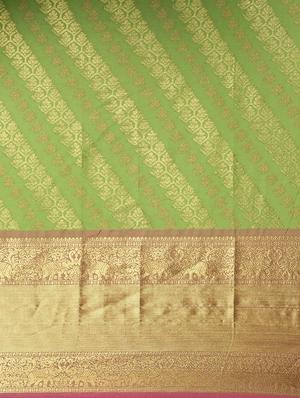 self design kanjivaram saree with blouse - 17140923 - Standard Image - 6