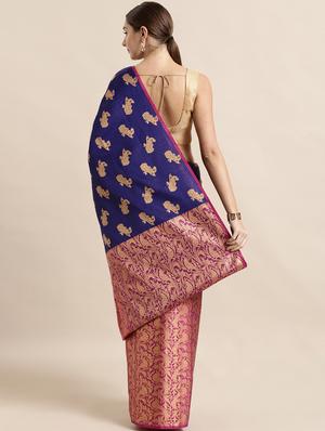 self design kanjivaram saree with blouse - 17140927 - Standard Image - 2