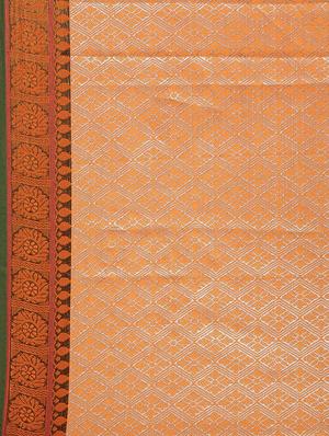 self design kanjivaram saree with blouse - 17140945 - Standard Image - 4