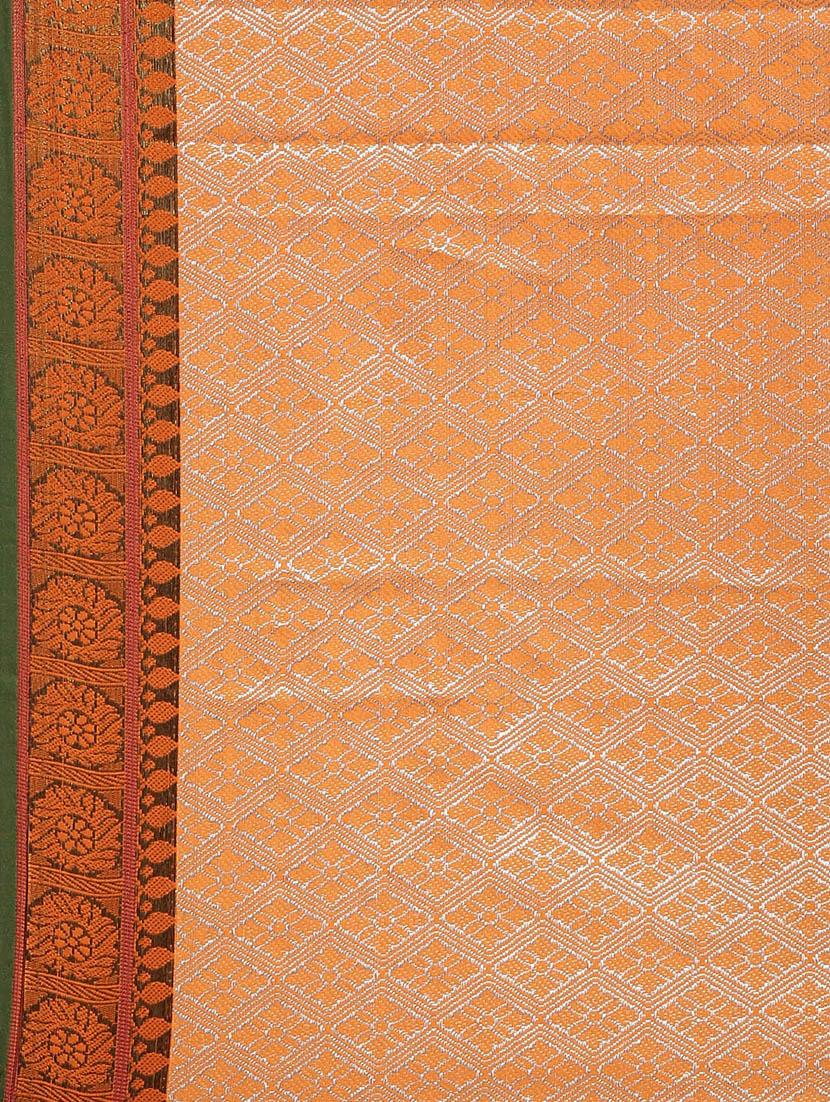 self design kanjivaram saree with blouse - 17140945 - Zoom Image - 4