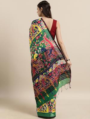 kalamkari woven saree with blouse - 17140954 - Standard Image - 2