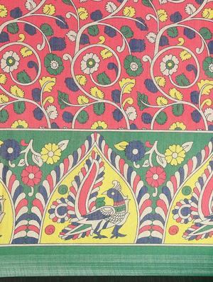 kalamkari woven saree with blouse - 17140954 - Standard Image - 5