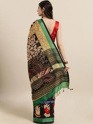 kalamkari woven saree with blouse - 17140956 - Standard Image - 2