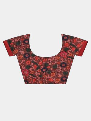 kalamkari woven saree with blouse - 17140959 - Standard Image - 3