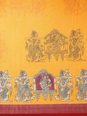 kalamkari woven saree with blouse - 17140959 - Standard Image - 4