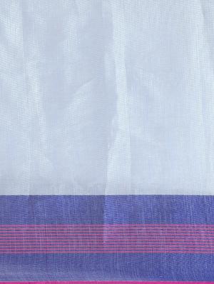 bordered woven saree with blouse - 17140961 - Standard Image - 6