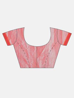 bordered woven saree with blouse - 17140962 - Standard Image - 4