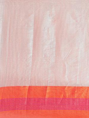 bordered woven saree with blouse - 17140962 - Standard Image - 5
