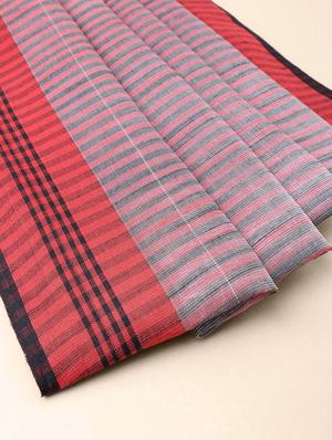 bordered woven saree with blouse - 17140964 - Standard Image - 3