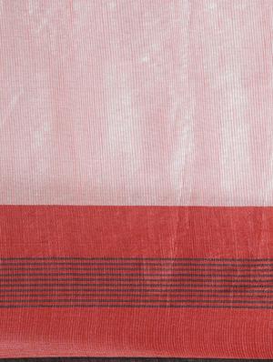 bordered woven saree with blouse - 17140964 - Standard Image - 6